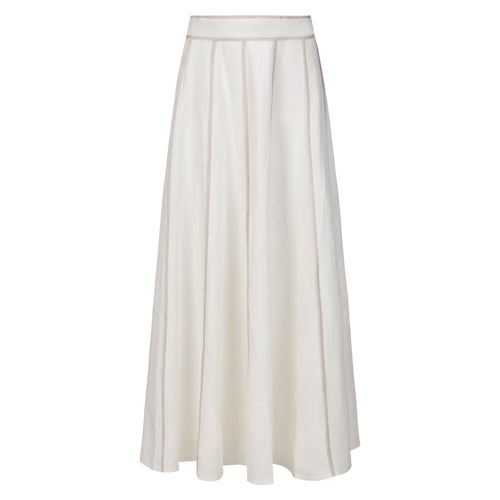 Purotatto Striped Linen Skirt Timeless Martha's Vineyard