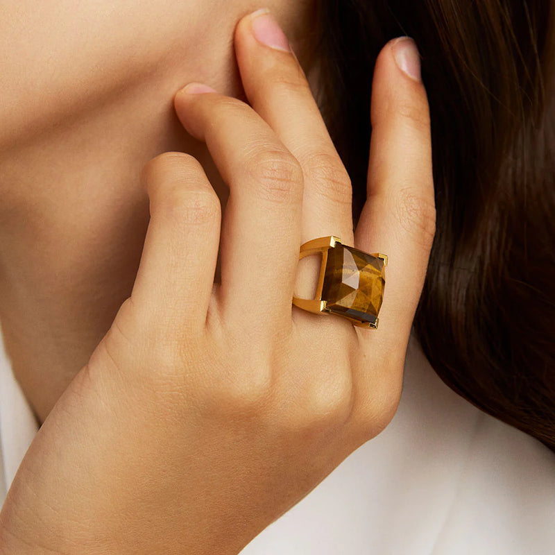 Dean Davidson Plaza Ring Tigers Eye Timeless Martha's Vineyard