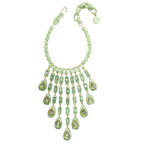 Dominique Denaive Sage Florentine Multi Drop Necklace Timeless Martha's Vineyard 