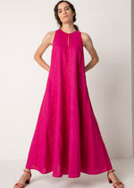Purotatto Pink Maxi Sleeveless Keyhole Dress Timeless Martha's Vineyard 