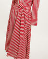 Momoni Red + Cream Striped Below the Knee Skirt Timeless Martha's Vineyard 