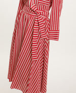 Momoni Red + Cream Striped Below the Knee Skirt Timeless Martha's Vineyard 