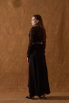 T.ba Short Black Wool Tweed Fur Collar Verdi Vest Timeless Martha's Vineyard 