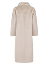 Valentini 1972 Frost Beige Nude Faux Fur Long Coat Timeless Martha's Vineyard 