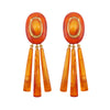 Martina Resin Drop Clip Earring - Tangerine