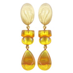 Premila Resin Drop Clip Earring - Mango