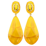 Zola Resin Drop Clip Earring - Golden