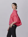 Margareth & Moi Silk Ottoman 3/4 Sleeve Top - Noir Timeless Martha's Vineyard.com