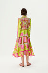 Kutnia Zeugma Geometric Pattern Silk Midi Dress Timeless Martha's Vineyard 