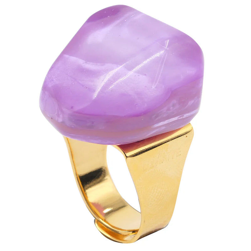 Dominique Denaive Lilac Everly Statement Resin Ring Timeless Martha's Vineyard 