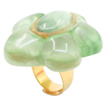 Dominique Denaive Green Sia Statement Flower Ring Timeless Martha's Vineyard 