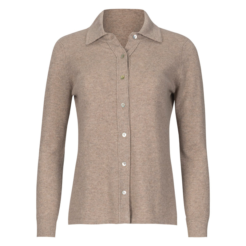 Douxdimanche Calin Cashmere Button Down - Moondust Timeless Martha's Vineyard