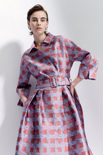 Maison Natan Blue + Purple Celena Jacquard Dress Timeless Martha's Vineyard 