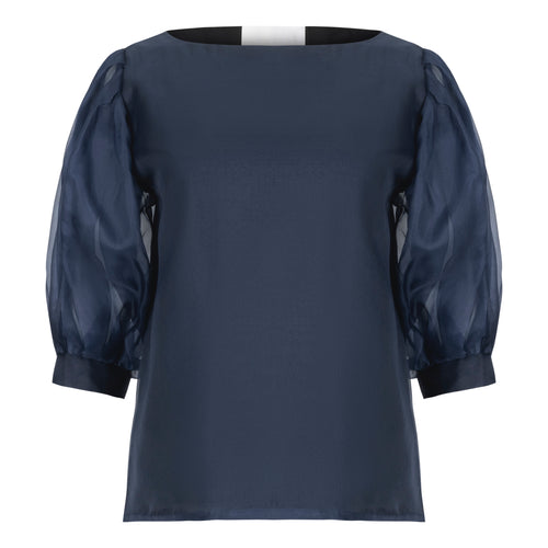 Margareth & Moi Organdy Top - Navy Timeless Martha's Vineyard