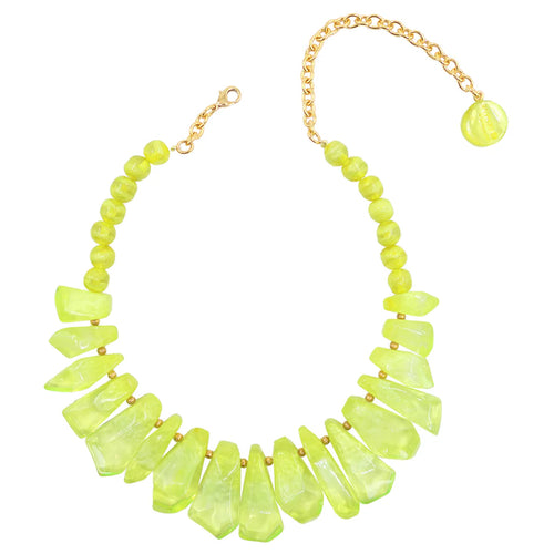 Dominique Denaive Crystela Bubble Floral Necklace Neon Timeless Martha's Vineyard 