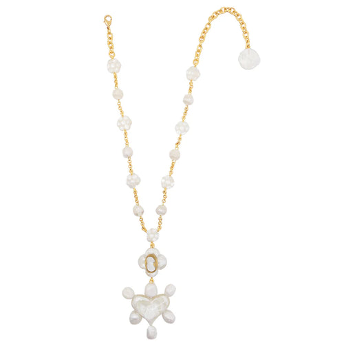 Dominique Denaive Maxime Multi Drop Necklace White Timeless Martha's Vineyard 