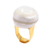 Dominique Denaive Pearl White Ellaine Statement Ring Timeless Martha's Vineyard 