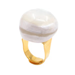 Dominique Denaive Pearl White Ellaine Statement Ring Timeless Martha's Vineyard 