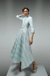 DESANTIS Beige Stripe Couture Fit + Flare Dress Timeless Martha's Vineyard 