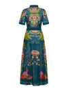 Franco Ferrari AKITA Hummingbird Print Cotton Dress Timeless Martha's Vineyard 