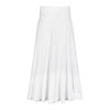 Pleated Full Maxi Skirt - White