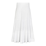 Pleated Full Maxi Skirt - White