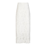 MILVA MI Ivory Lace Maxi Skirt with Side Slit Timeless Martha's Vineyard 
