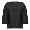 Margareth & Moi Silk Ottoman 3/4 Sleeve Top - Noir Timeless Martha's Vineyard.com