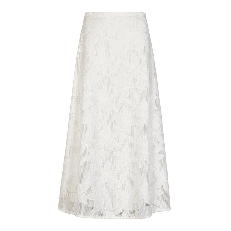 Natan White Cercle Embroidered Ankle Skirt Timeless Martha's Vineyard 