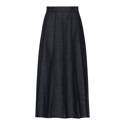DESANTIS Midi Denim Skirt with Lurex Thread Timeless Martha's Vineyard 