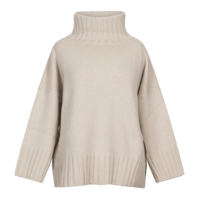Alessandra Glitz Scottish Cashmere Sweater - Antique White Glitz
