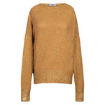BASE Italian Metallic Gold Foil Cotton Gold Sweater Timeless Martha's Vineyard 