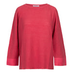 Amina Rubinacci Sasa Linen and Cotton Raglan Sweater Pink Timeless Martha's Vineyard 