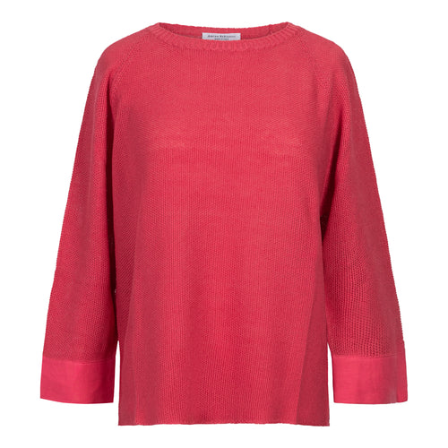 Amina Rubinacci Sasa Linen and Cotton Raglan Sweater Pink Timeless Martha's Vineyard 