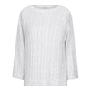 Amina Rubinacci San Marino Sequins Cable Knit Sweater - White Timeless Martha's Vineyard 