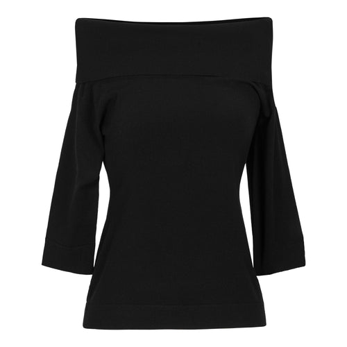 Natan Liv Off The Shoulder Black Stretchy Top Timeless Martha's Vineyard 