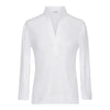 Rosso35 Cotton 3/4 Sleeve Fitted Collared White Top Timeless Martha's Vineyard 