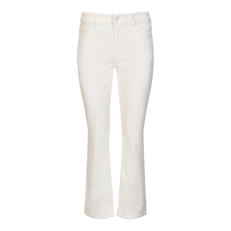 Anaii Cropped White Summer Bootcut Cotton Jean Timeless Martha's Vineyard 