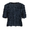 Natan Cropped Navy Calika Petal Fabric Jacket Timeless Martha's Vineyard 