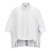 MeiMeij White Elbow Sleeve Pleated Button Down Shirt Timeless Martha's Vineyard 