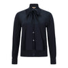 Natan Navy Fitted Leila Knit Cardigan with Necktie Timeless Martha's Vineyard 