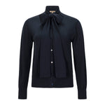 Natan Navy Fitted Leila Knit Cardigan with Necktie Timeless Martha's Vineyard 