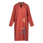 Natan Terracotta Abstract Floral Painted Cada Dress Timeless Martha's Vineyard 