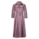 Maison Natan Blue + Purple Celena Jacquard Dress Timeless Martha's Vineyard 