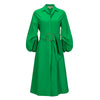 Maison Natan Green Capri Belted Shirt Dress Puff Sleeve Timeless Martha's Vineyard 