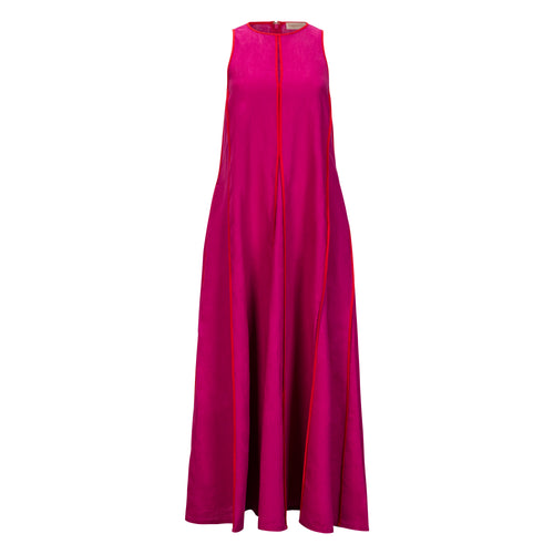 Purotatto Pink Maxi Sleeveless Keyhole Dress Timeless Martha's Vineyard 