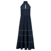 Purotatto Navy Silver Sequins Maxi Sleeveless Dress Timeless Martha's Vineyard  
