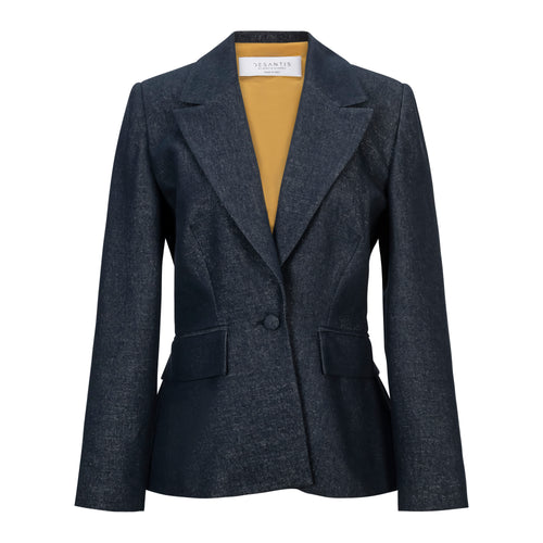 DESANTIS Denim Blazer with Silver Thread Timeless Martha's Vineyard 
