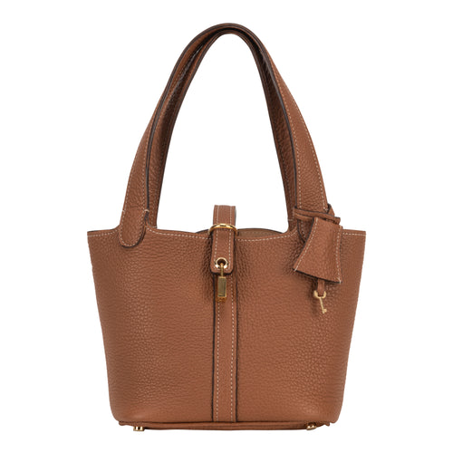 Gianni Segatta Cognac Iconic Mini Bucket Crossbody Timeless Martha's Vineyard 