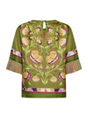 Franco Ferrari Cialda Fringe Short Sleeve Silk Shirt Timeless Martha's Vineyard 
